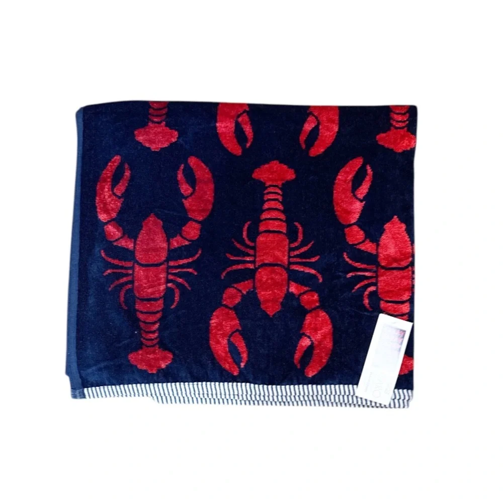 NEW Caro LOBSTER/CRAWFISH DESIGN REVERSIBLE Beach Towel